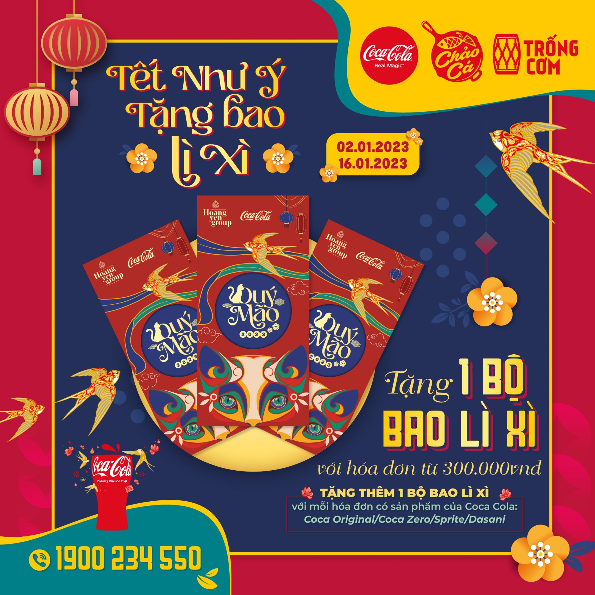 TRỐNG CƠM TẶNG BAO LÌ XÌ