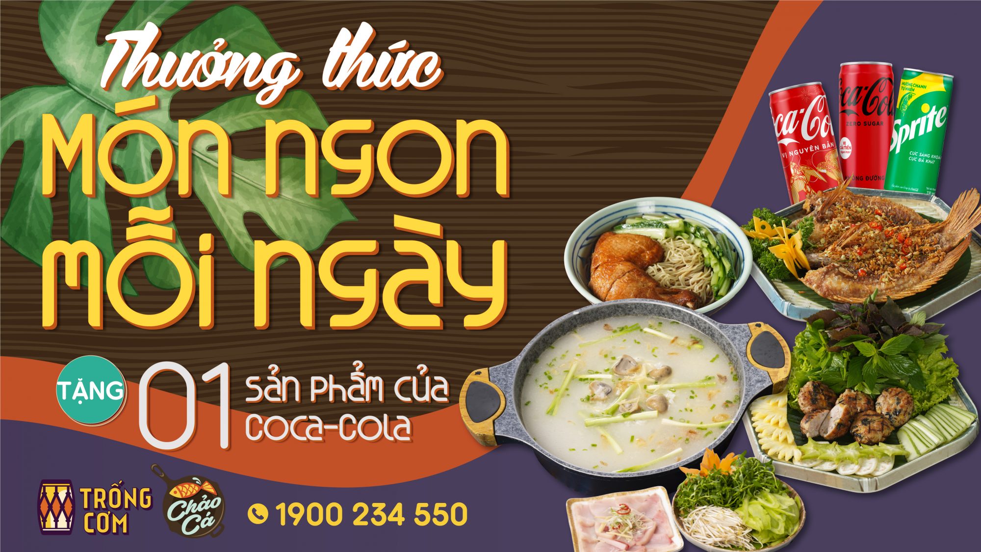 Thưởng thứ MÓN NGON MỖI NGÀY – TẶNG NGAY 01 sản phẩm COCA-COLA