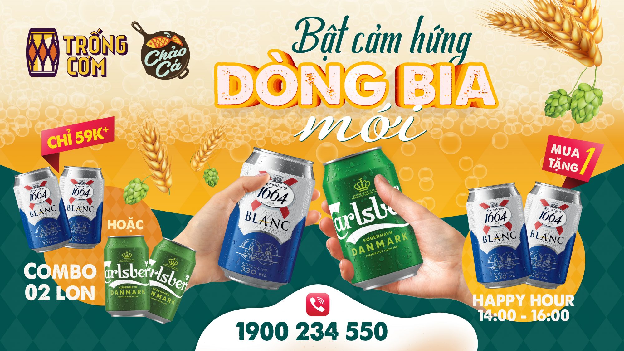 BẬT CẢM HỨNG DÒNG BIA MỚI – COMBO BIA CARLSBERG & BLANC 1664