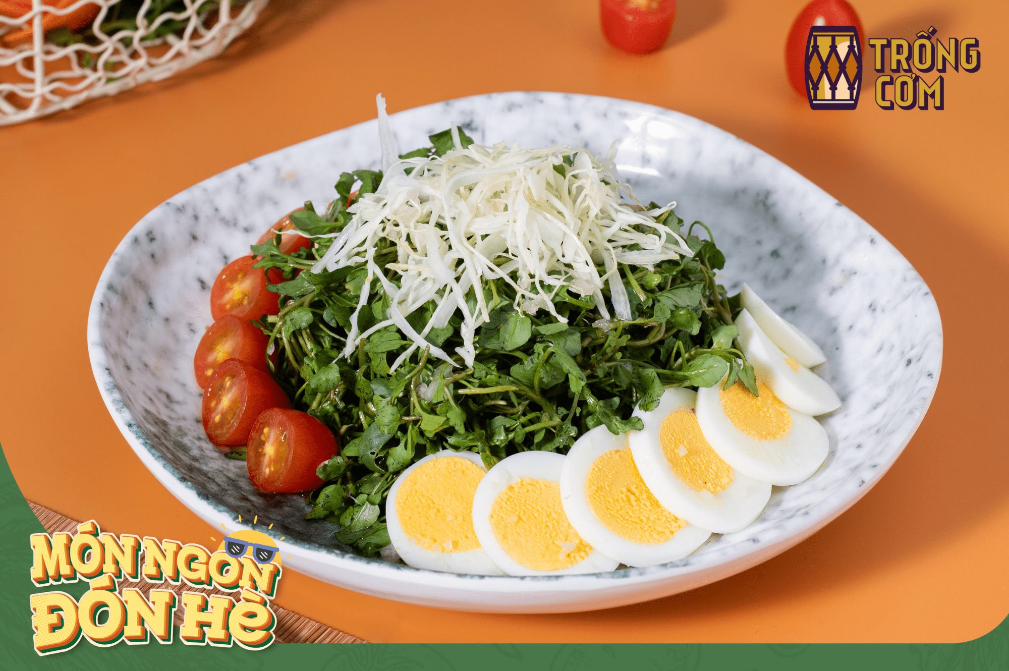 Xà lách xoong dầu giấm & trứng