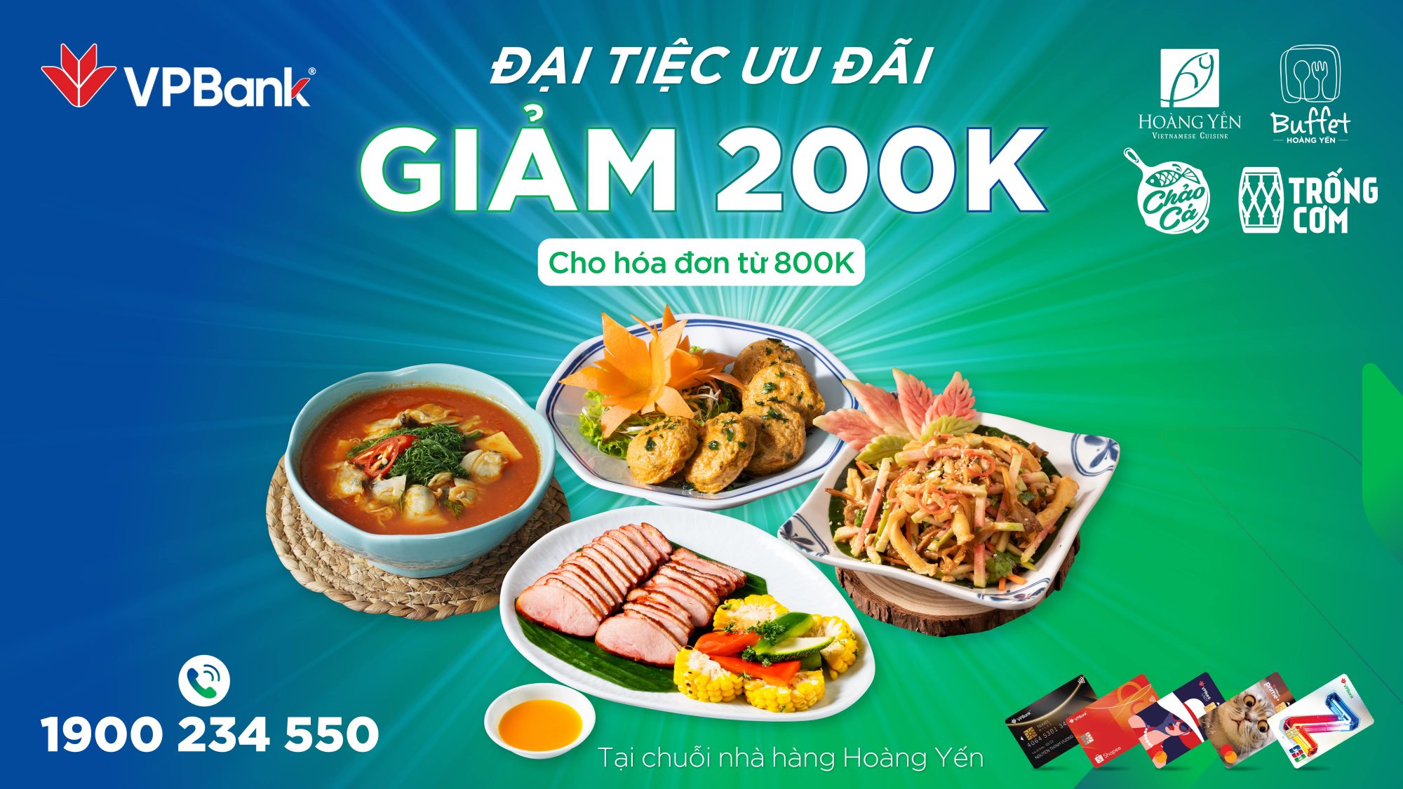 ĐẠI TIỆC ƯU ĐÃI – GIẢM 200K CHỦ THẺ VPBANK